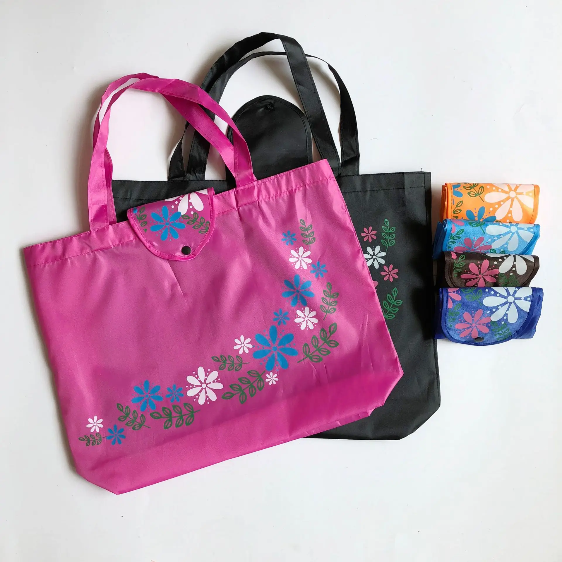 Reusable Nylon Foldable Shopping Bag Large Eco Friendly Grocery Bag  Reusable Tote Load Capacity 25KG 