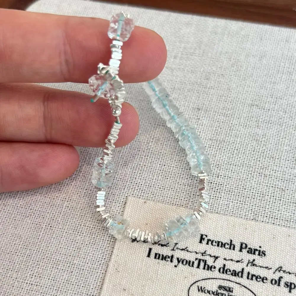KAKODIY Summer Casual 925 Sterling Silver Jewelry Transparent Natural Topaz Bead Chain Bracelet detail 5