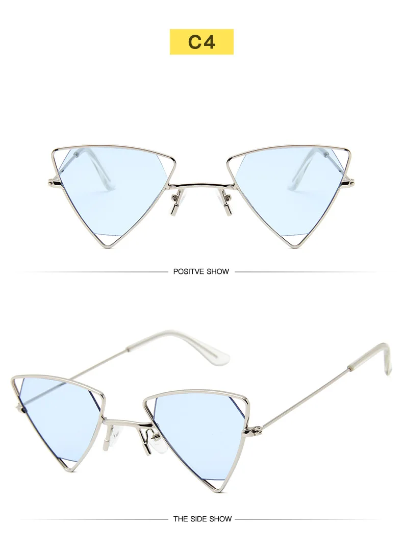 Sexy Cat Eye Triangle Sunglasses Retro Female Eyewear UV400 Sun Glasses  Polarized Streetwear Trending Fashion Ladies Glasse