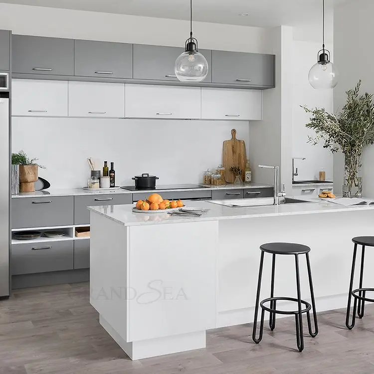 Fast Delivery American Custom Modular Modern Design Home Kitchen Furniture Kitchen Cabinet