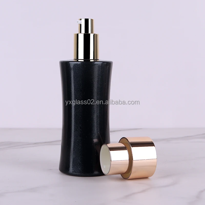 Luxury Cosmetic glass bottle set new special fashion design style Skincare cosmetic packaging glass container supplier