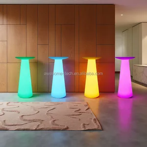 Modern Design Color-Changing LED Bar Table Plastic Outdoor Party Furniture for Living Room Hotel School Park Club & Home Decor
