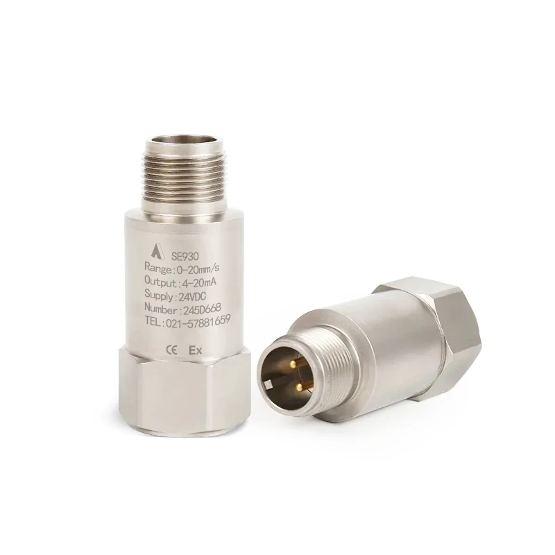 in stock CE approval ip67 explosion-proof vibration sensor manufactory 4-20ma industrial motor vibration monitoring sensor