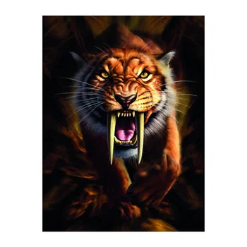 High Quality lenticular PET 0.9mm 3D changing picture poster 3D lenticular picture of tiger animal image