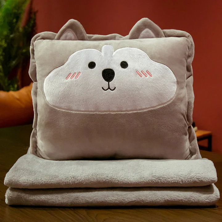 Одеяло с животными, плед для кровати, одеяло для офиса, мягкая подушка для студентов