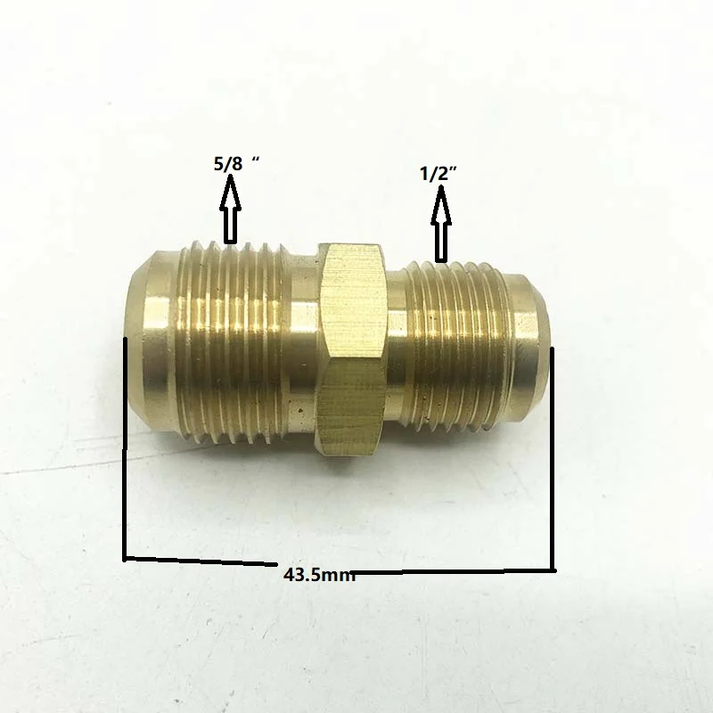 5 x New Brass 45° Flare 5/8" OD x 1/2" Male NPT Connector Tube Fitting 