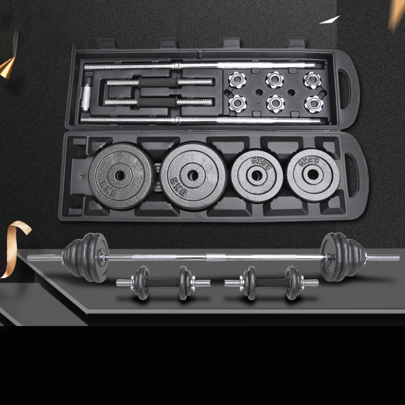 Factory Cast Iron Sales Gym Free Strength Weight Training Connector Option Dumbells Adjustable 50kg Barbell Dumbbells Sets