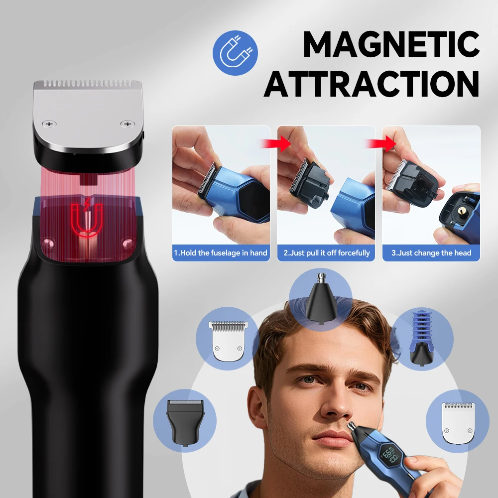 Professional Electric Hair Trimmer Set for Household Designed with Stainless Steel Blades for Barbershop Hotels Outdoor & RV Use details