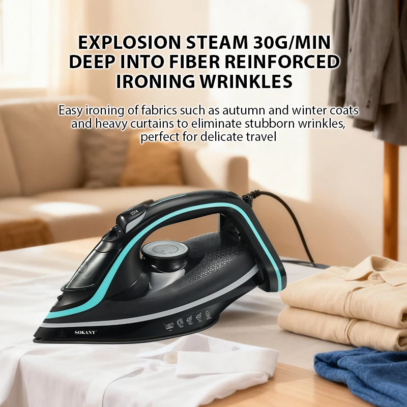 Sokany Manufacturers Wholesale Super Quality Household Steam Iron Full Function Electric Vertical Steam Iron