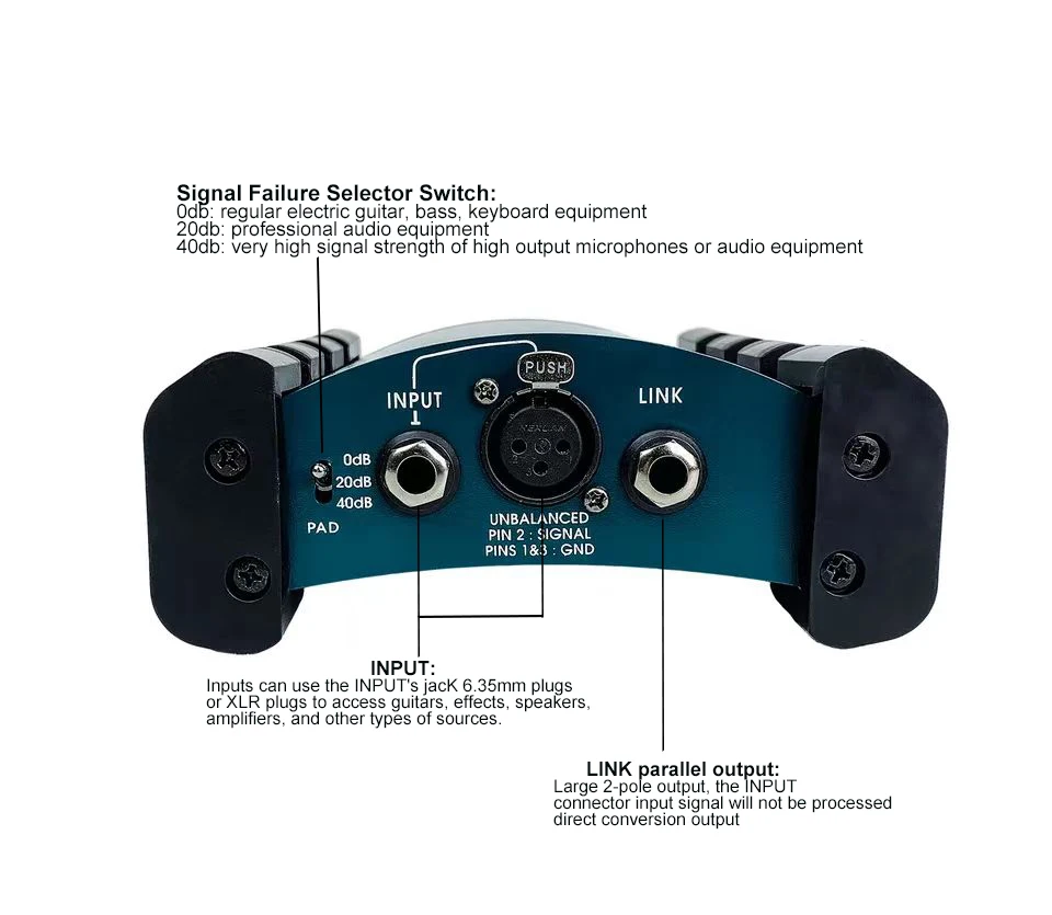 XTUGA AR-133 Professional Audio Active DI Box - Directly Box for