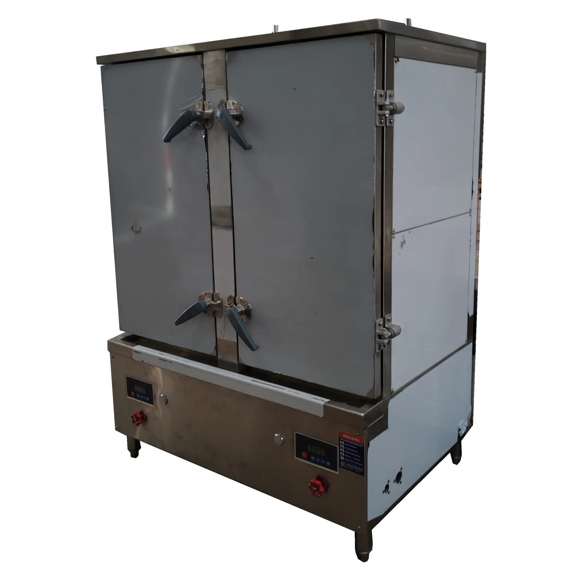 Commercial Electric Tamale Rice Noodle Dumpling Steamer Industrial Double Door Kitchen Food