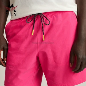 High Quality Quick Dry Men Custom Sport Solid Beach Shorts With Drawstring Mens Swimwear