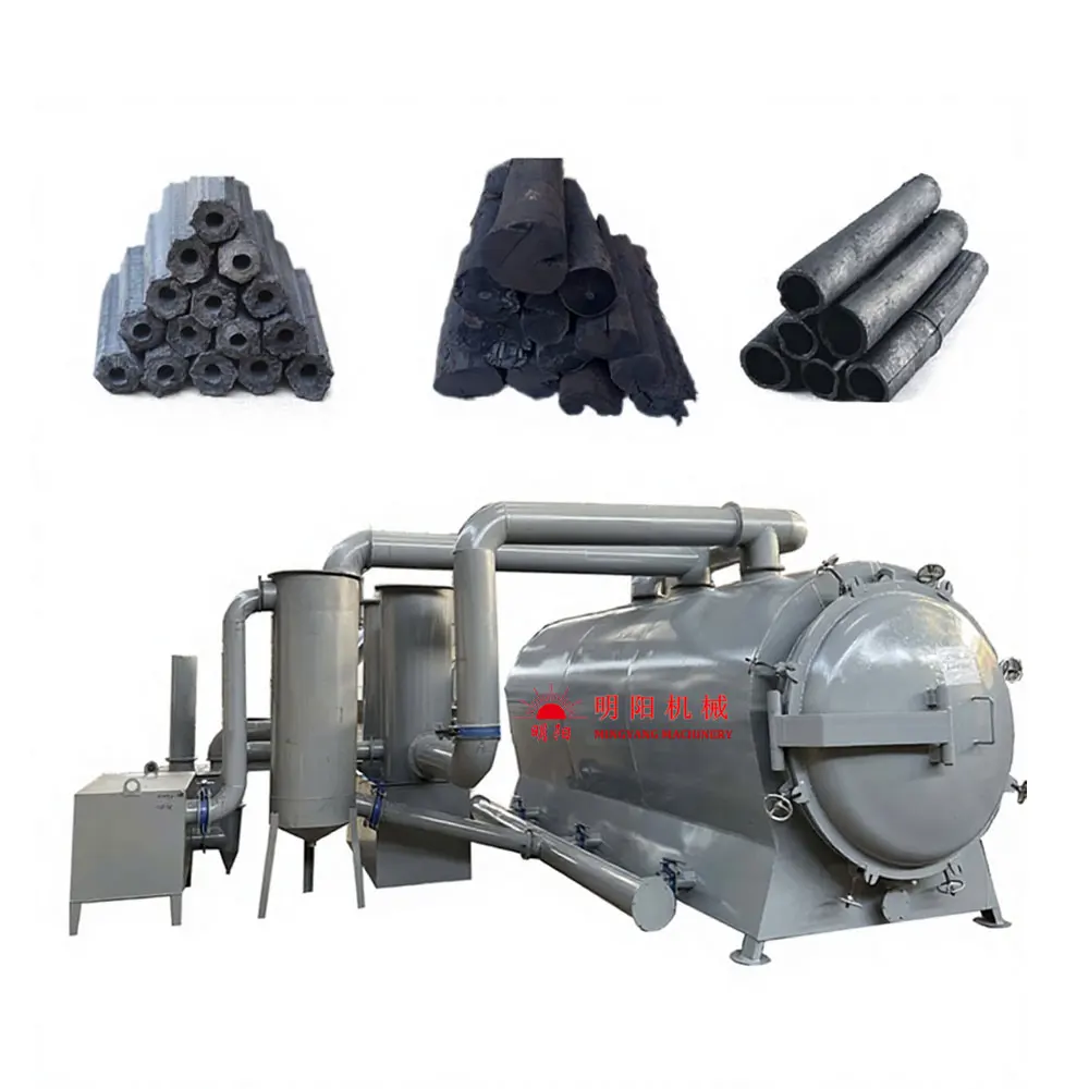 Small Industrial Smokeless Bamboo Wood Charcoal Furnace with Motor Energy Saving Easy Operation Mobile Kiln for Sale