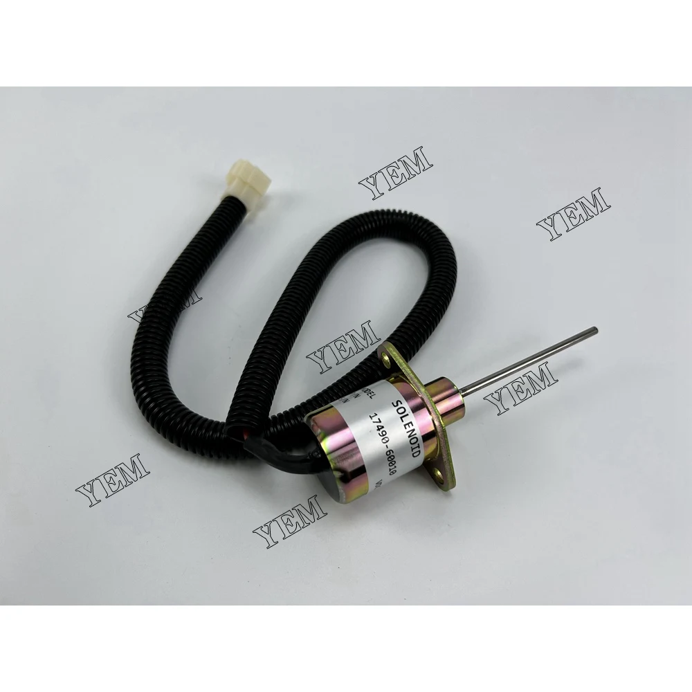 12V Solenoid Valve SA-4310-12 17490-60010 for Kubota D1703 Advantage Supply Heavy Duty Engine Parts
