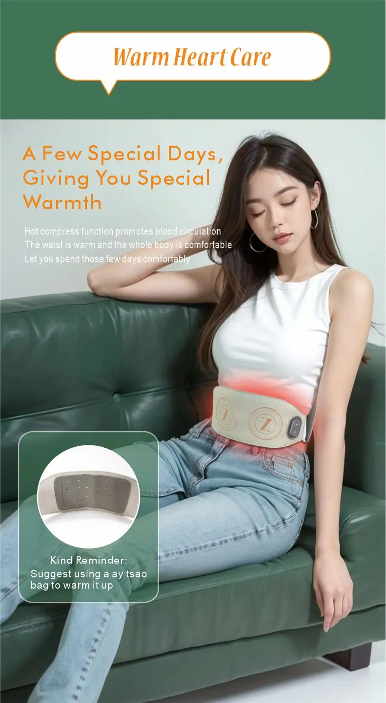 Trend 2024 Ems Warming Massage Belt Period Aid Electric Heating Belt ...