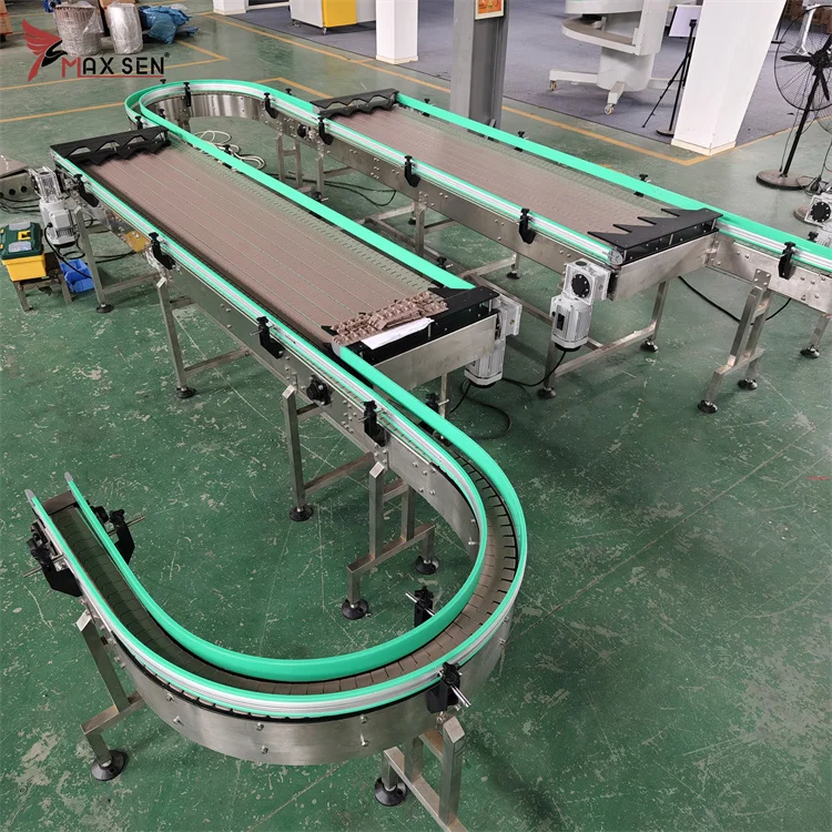 Maxsen Customizable Classic Top Chain Conveyor High Quality POM Material Belt with New Motor for Food Storage Transportation