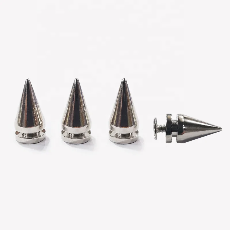 silver screw bullet rivet spike studs