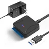 สายเคเบิล Sata สีดำ + แหล่งจ่ายไฟ DC