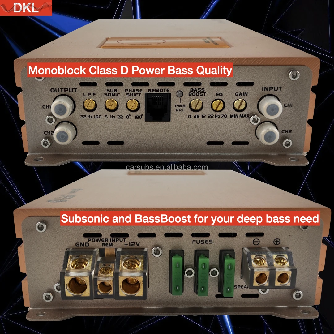 Car Stereo Mono Amplifier Rms 1200w Strong Bass Subwooferamplifier Peak