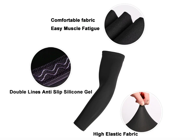 Factory Direct Polyester Elastic Arm Sleeves Sports Running UV Sun Protection Compression Custom Summer Outdoor Activities