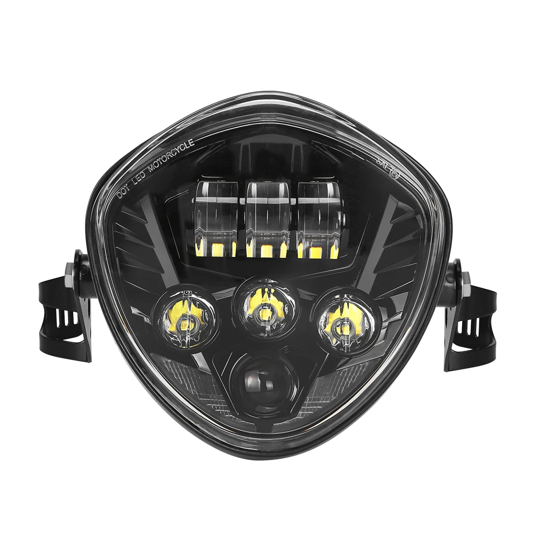 High and Low Beam DRL LED Headlight Motorcycle System LED Headlight With Universal Mounts Bracket