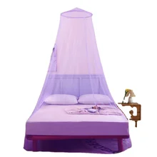 Purple Round Conical Mosquito Net and Bed Canopy