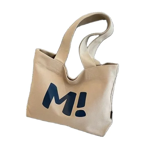 Customizable canvas large capacity shoulder tote bag shopping bag Support DIY
