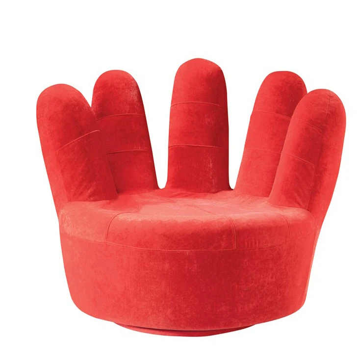 hand shaped chair velvet