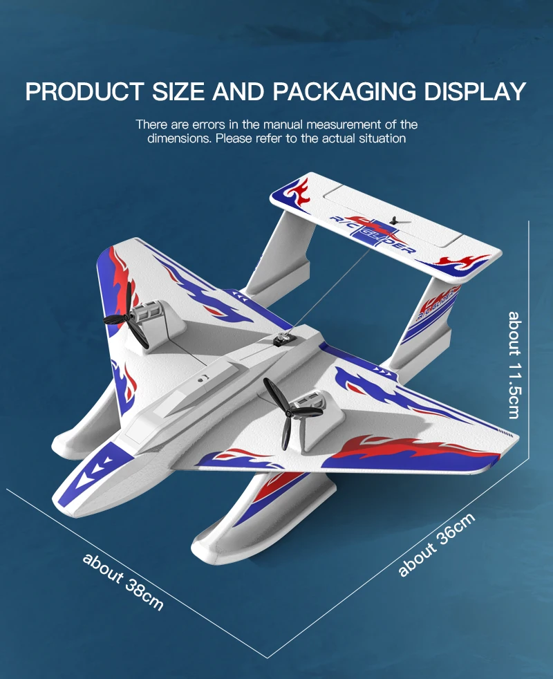 HOSHI KFPLAN KF701 2.4G Remote Control RC Airplane Amphibious Radio Control Glider Fixed Wing EPP Material Outdoor Toys for Kids