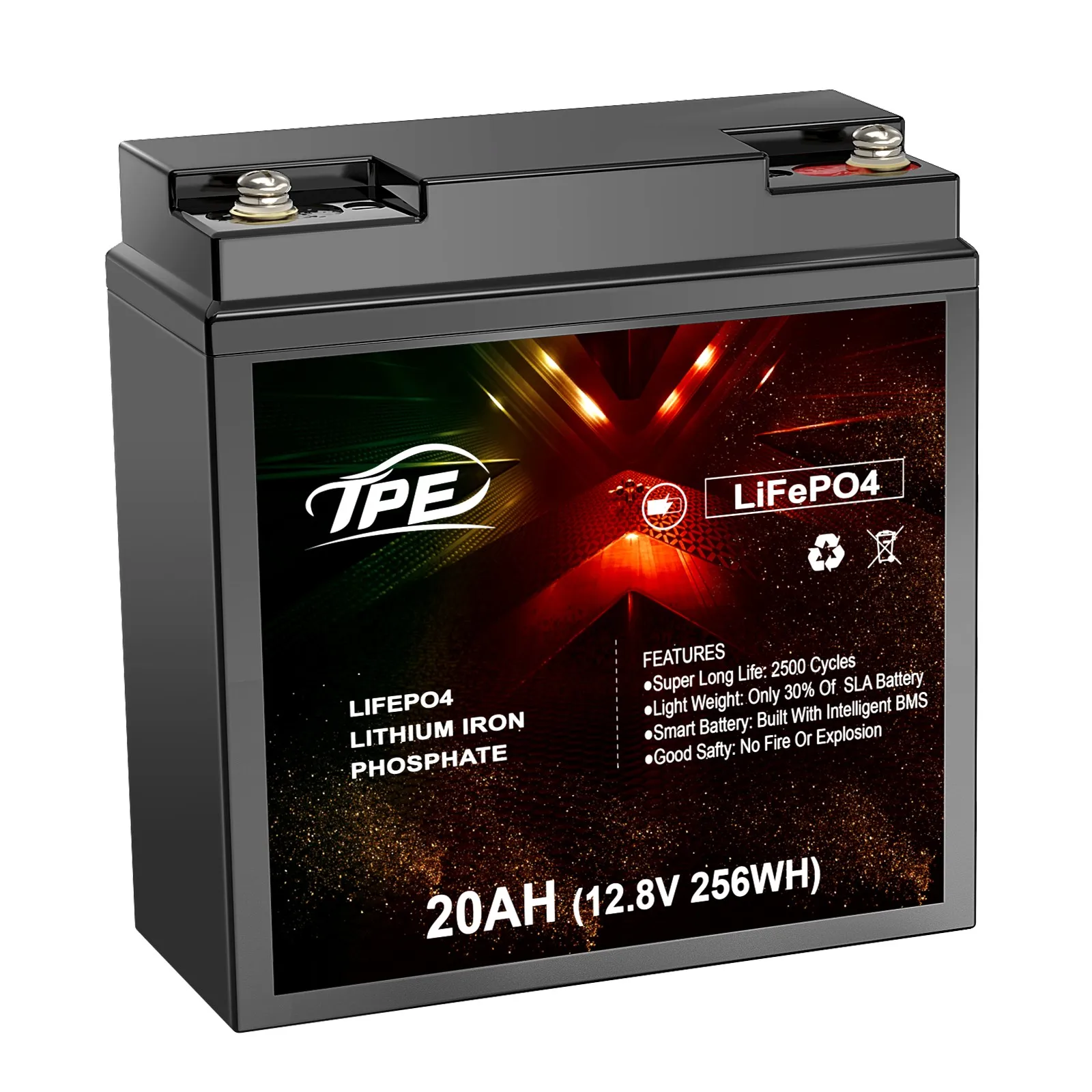 batería LiFePO4 12V20Ah con BMS integrado 3000+ ciclos 12,8V20Ah Vida útil de 10 años Ideal para caravana, energía solar, coche de golf, barco, resistente al agua