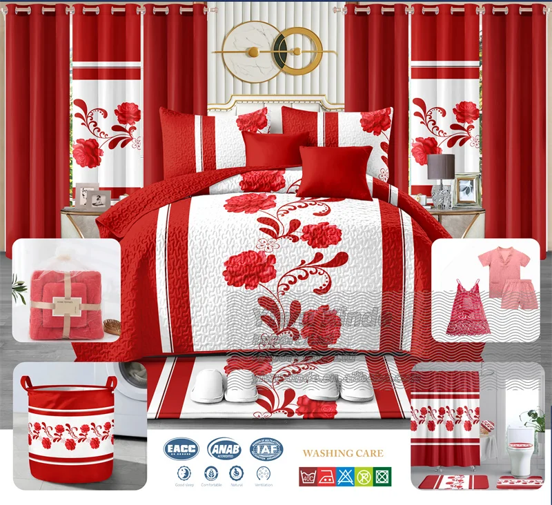 26 Piece Bedding Sets With Matching Curtains Cotton Bedding Set With