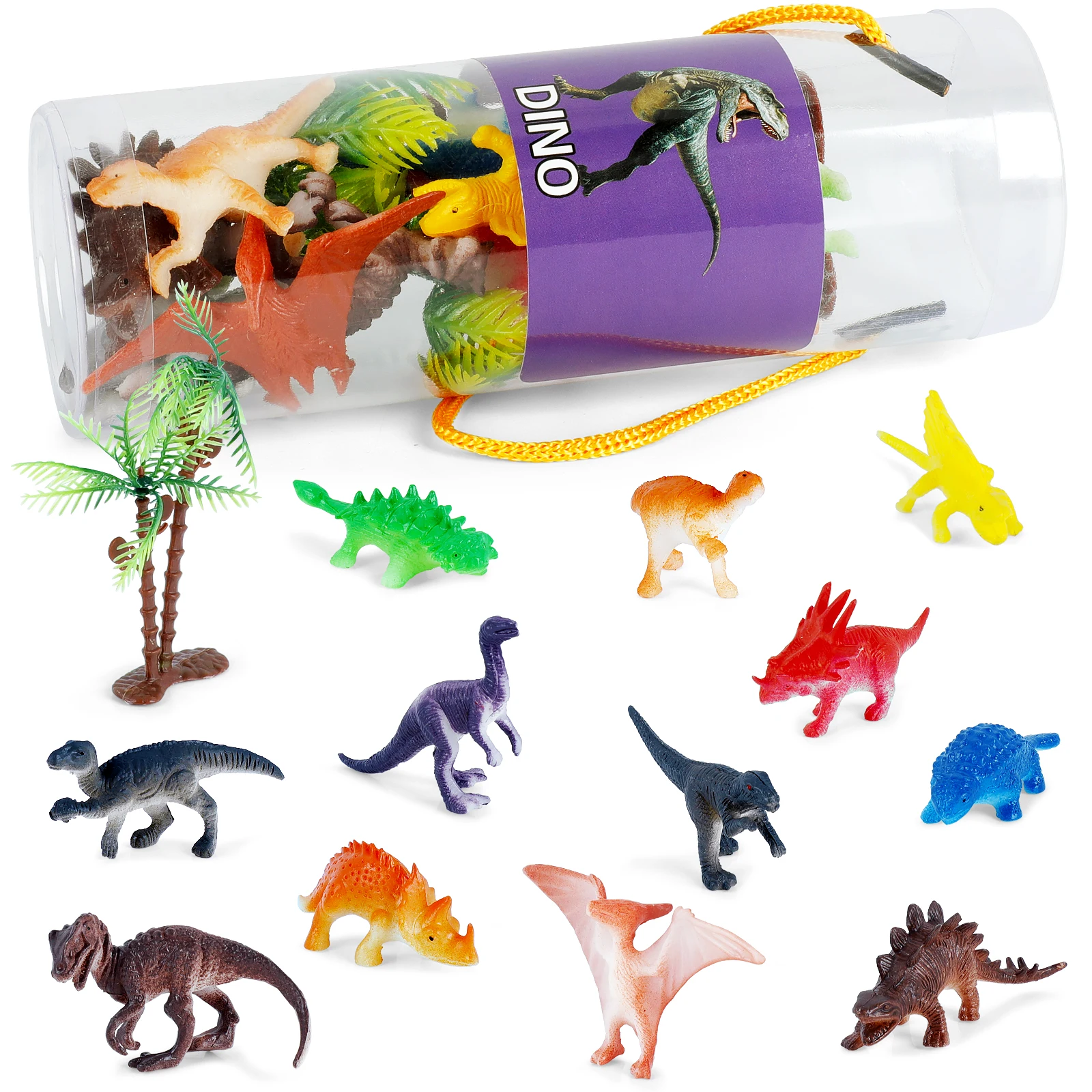 91PCS Mini Animal Figure Play Set - Realistic Zoo, Farm, Dinosaur