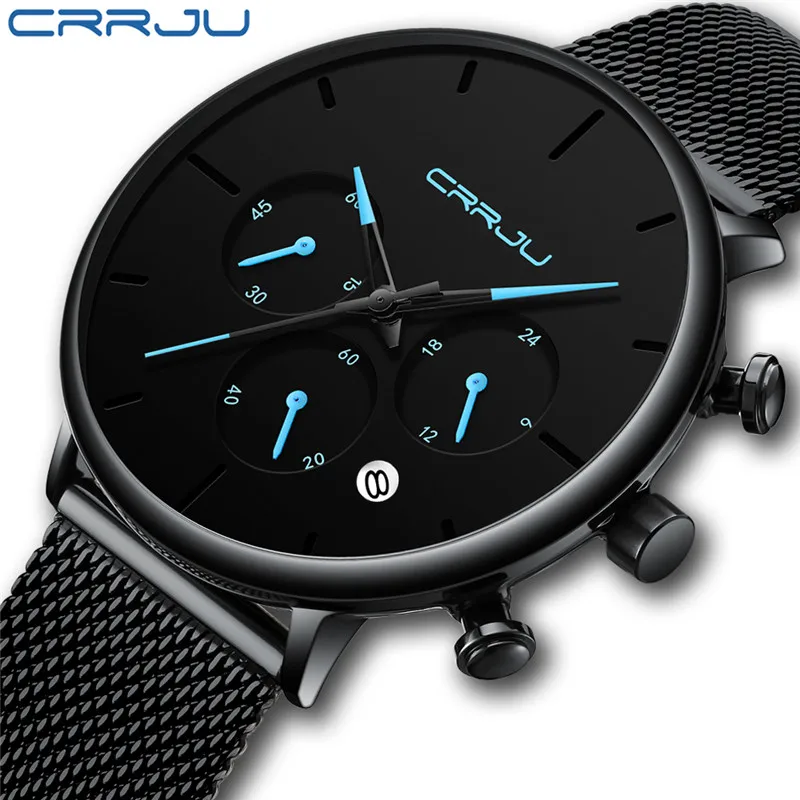 New Crrju 2271 Watch Men's Luxury Brand Chronograph Men Sports Watch  Waterproof Stainless Steel Quartz Watch Relogio Masculino - Buy Crrju  Watch,Stainless Steel Watch,Men Watches Product on Alibaba.com