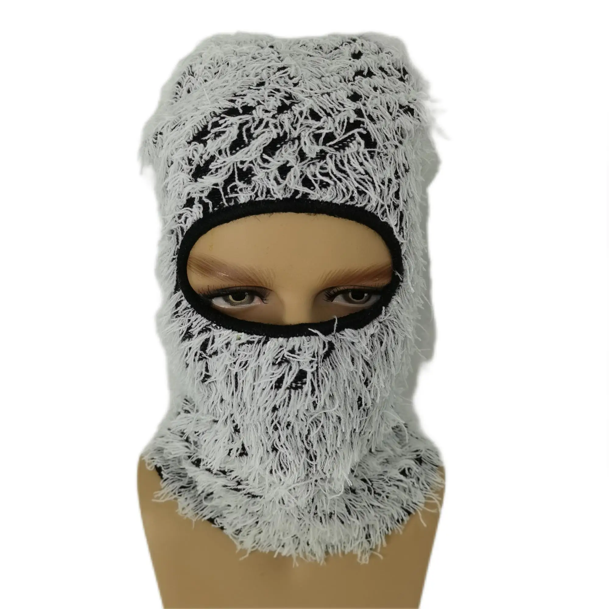 Designer Ski Mask Storm Knitted Distressed Camo Balaclava Ski Mask Custom  Grassy Balaclava