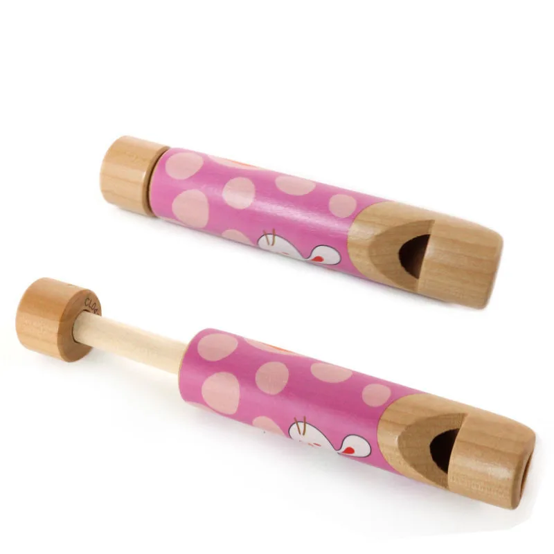 Flûte Fipple En Bois – Sifflet Coulissant Push-Pull – Instrument à Main Pour Enfants Et Débutants – Développement Sensoriel