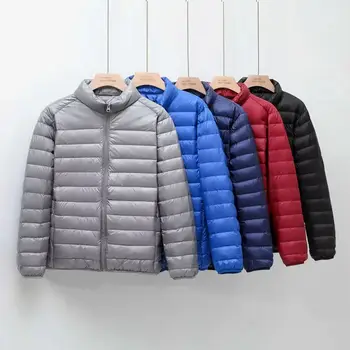 Men's Lightweight Packable Hooded Puffer Jacket Insulated Winter Coat for Snow Ski Traveling