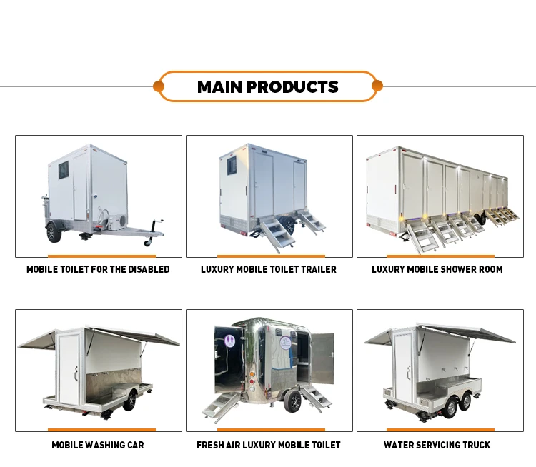 convenient mobile public toilet Portable Toilet Trailer handicapped toilet trailers manufacture