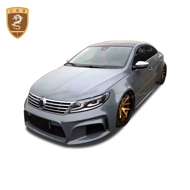 For vw CC Wide Body Kit Bumper Fiberglass Body Kit with Hood