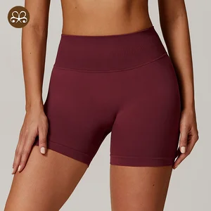 Ready to Ship Sports Active Wear Biker Shorts Running Gym Workout Fitness Women Seamless Yoga Shorts