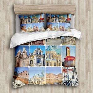 Antimicrobial Bed Sheet Polyester Brushed Custom Duvet Cover Microfiber Fabric for Bedsheets 3D Print High Quality Bedding Set