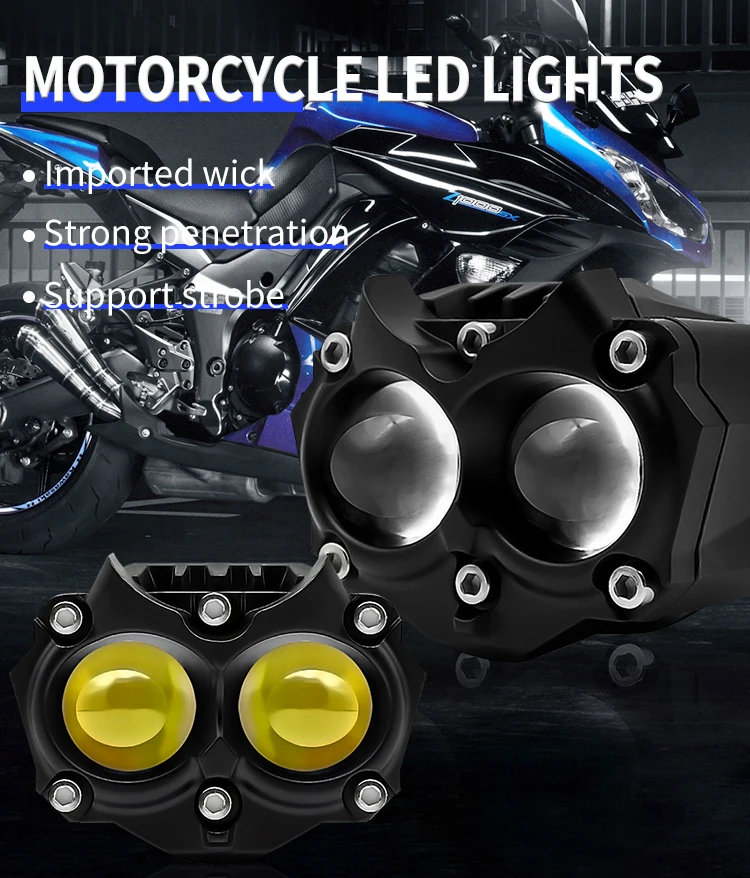 GIVI Paire De Projecteurs Feux Antibrouillard LED Universelles Moto Trail S312