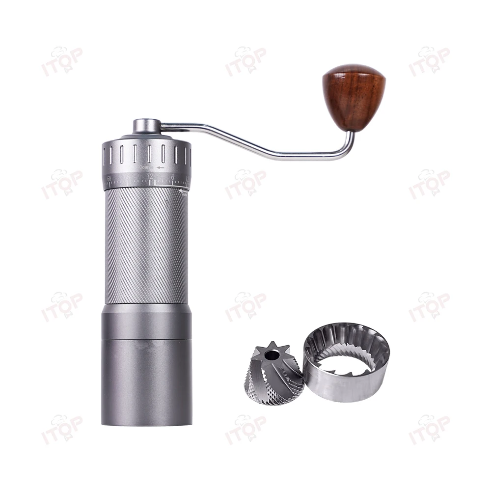 Itop Manual Coffee Bean Grinder Adjustable Stainless Steel Portable Coffee Grinder