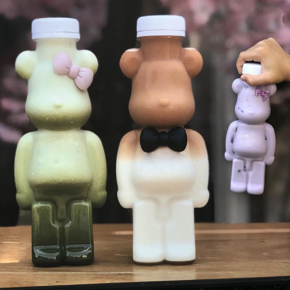 OEM 400ml 500ml 700ml PET Plastic Bear Shape Juice Bottle - Eco