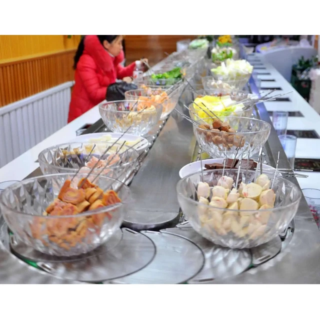 Direct SalePlastic Slat Stainless Steel Corrosion Proof Fine Commercial Restaurant Sushi Hot Pot Conveyors 3