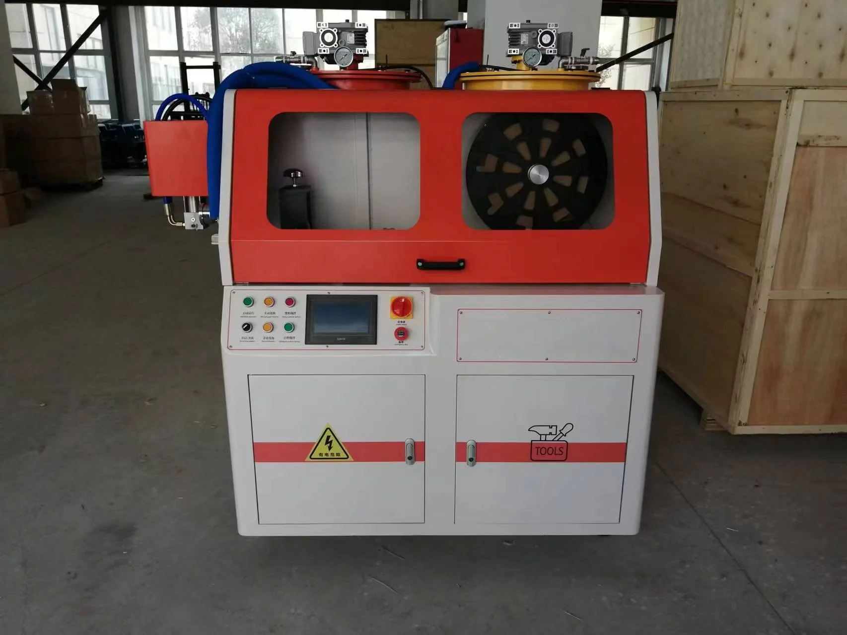PU Foaming Reaction Paper Threading Machine
