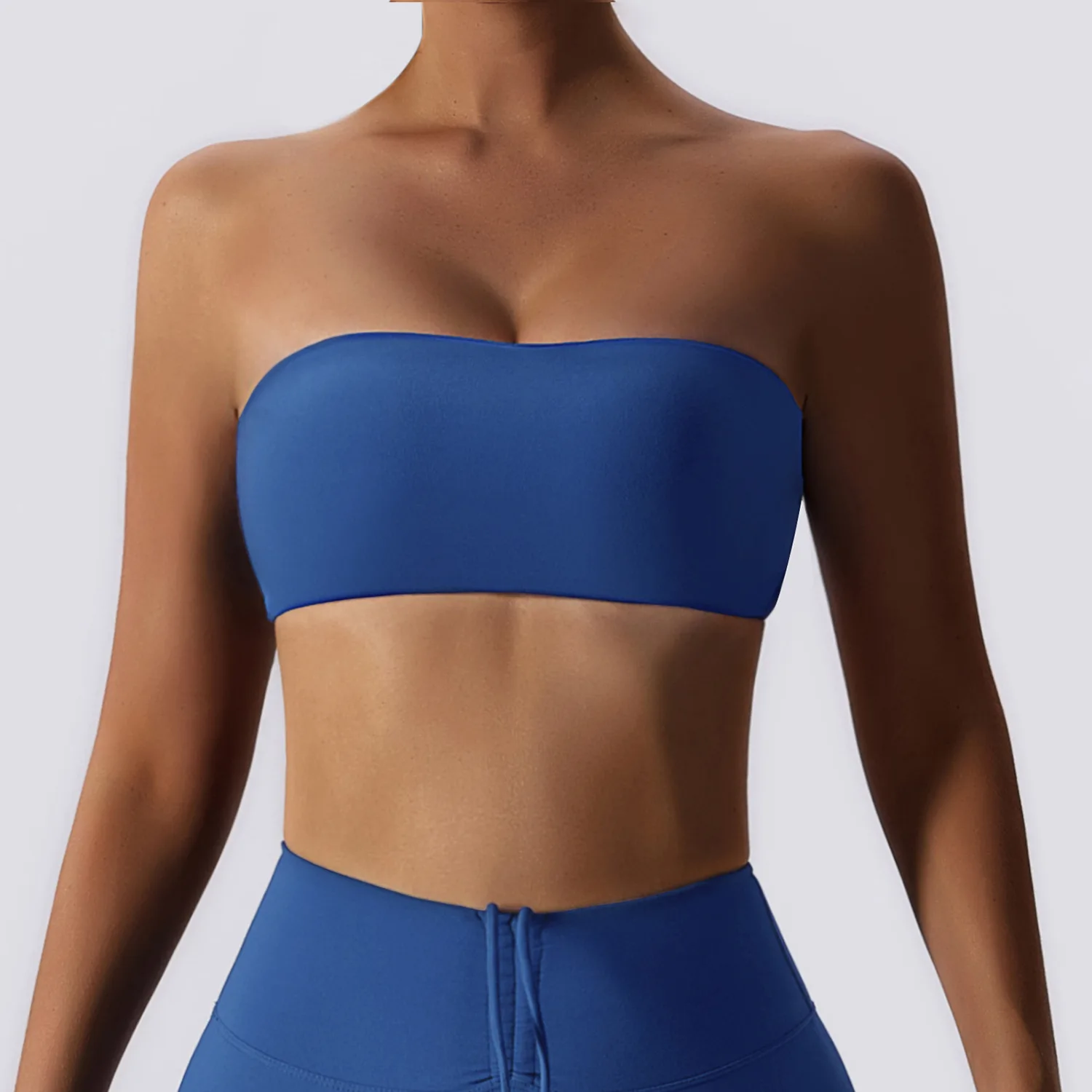 Workout Quick Dry High Quality Custom Gym Running Sports Fitness Yoga Athletic Strapless Bandeau Bra