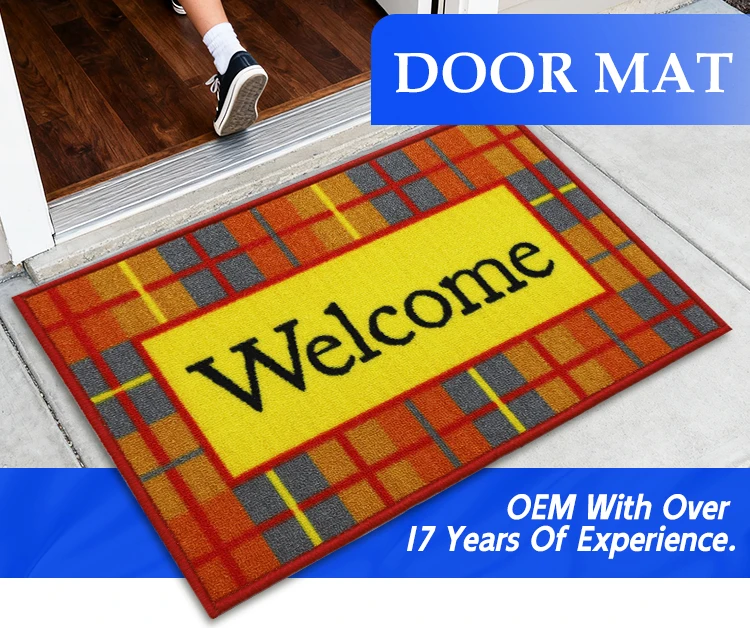 Custom Polyester Christmas Gift Mat Printed Carpet for Living Room Entrance Door Mat supplier