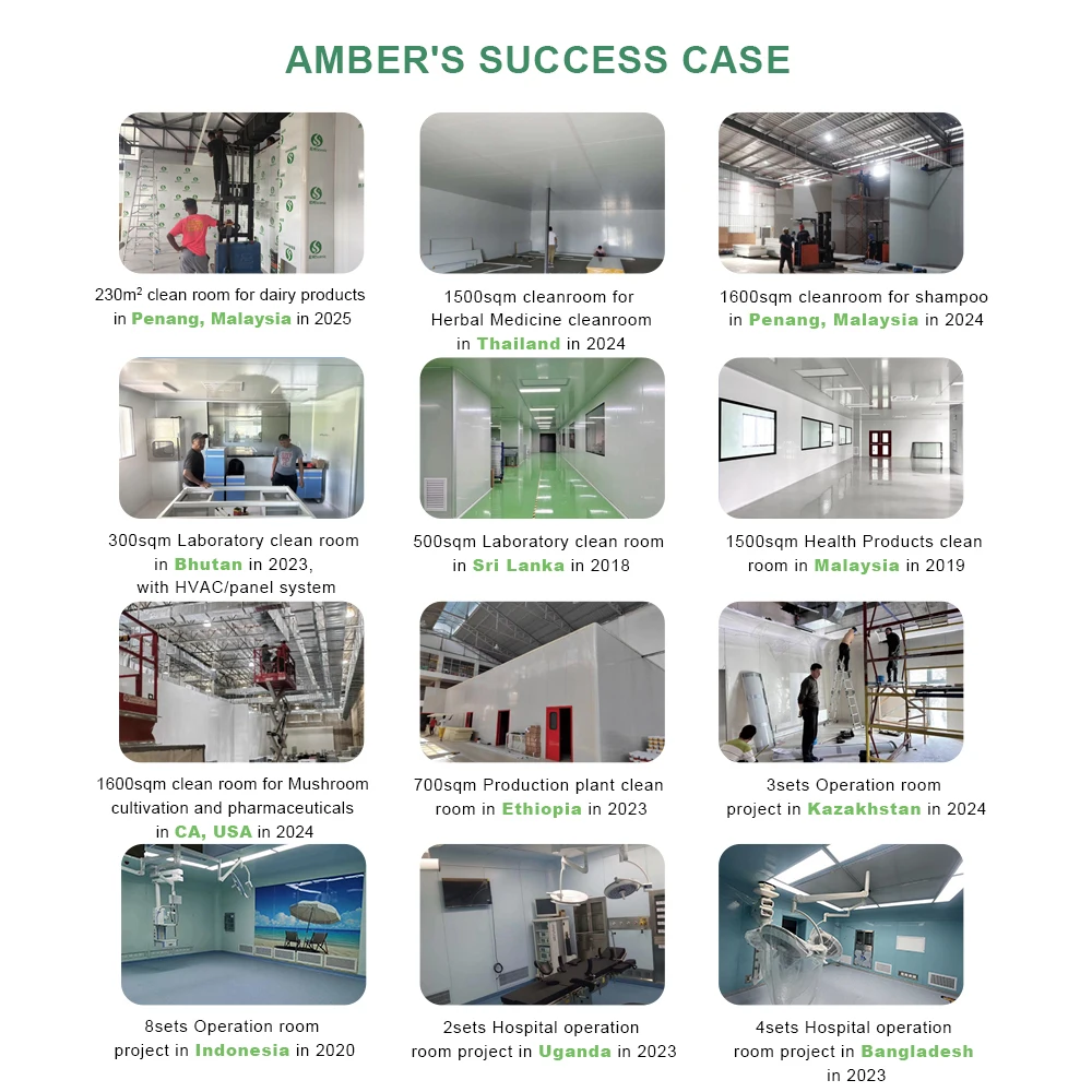 Iso 7 Workshop Gmp Container Ceiling Industry Hospital Prefab Rock Partition Panels Sandwich Prefabricated Modular Clean Room