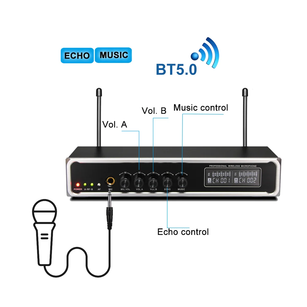 
 Для использования музыки bt аудио Аккумуляторный беспроводной микрофон для караоке  