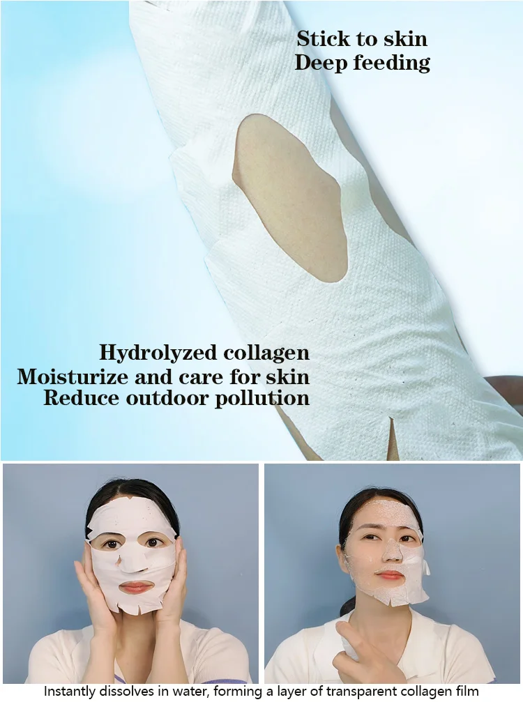 Water-soluble Hydrolyzed Collagen Mask Two Parts Anti-wrinkle Mask ...